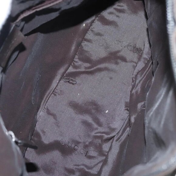 GUCCI Shoulder Bag Canvas Gray Silver - Picture 12 of 14